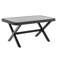 Стол Tilia Osaka-X 150 x 90 см столешница в стекле черный