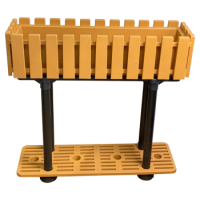 Горщик для квітів балконний з підставкою на ніжках Akasya 11 л коричневий