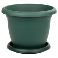 Горщик для квітів з піддоном Villa 3,7 л зелений
