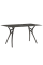 Стіл Tilia Ivy-L 140 х 80 см стільниця чорний мармур ніжки чорні