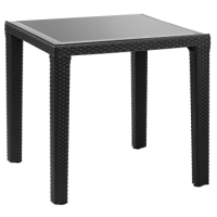Стіл Tilia Antares 80x80 см ніжки пластикові чорний