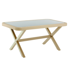 Стол Tilia Osaka-X 150 x 90 см столешница в стекле кофейный