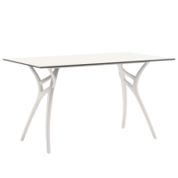 Стол Tilia Ivy-L 140 х 80 см столешница белая ножки белая слоновая кость