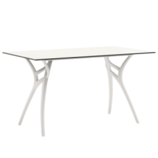Стіл Tilia Ivy-L 140 х 80 см стільниця біла ніжки біла слонова кістка