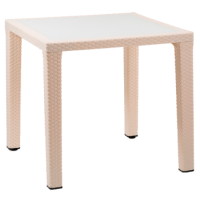 Стіл Tilia Antares 80x80 см ніжки пластикові кремовий