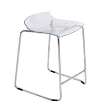 Стілець барний Papatya X-Treme Sled прозоро-чистий