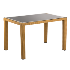 Стол Tilia Antares 80x120 см верх столешницы из стекла, ножки пластиковые кофейный