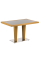 Стол Tilia Antares 80x120 см столешница из стекла, база нержавеющая сталь цвет дерево