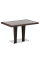 Стіл Tilia Antares 80x120 см стільниця зі скла, база нержавіюча сталь венге