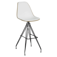 Стул барный Tilia Eos-X ножки металлические крашеные кофейный - белая слоновая кость