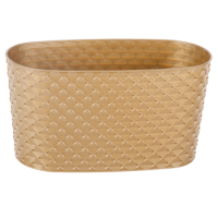 Горщик для квітів балконний з дренажем Kapadokya 4,7 л золотий