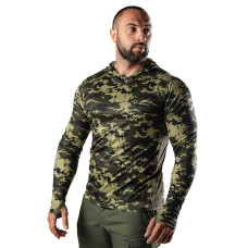 Лонгслів Chiton Air Hood Pixel Green (8063), L