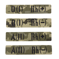 Патч/Липучка LC Група крові Twill 2.5*13 Піксель (8608), 1-