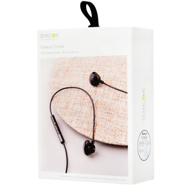 Навушники Baseus Encok H06 lateral in-ear Wire Earphone Black 3.5 mini-jack (NGH06-01)