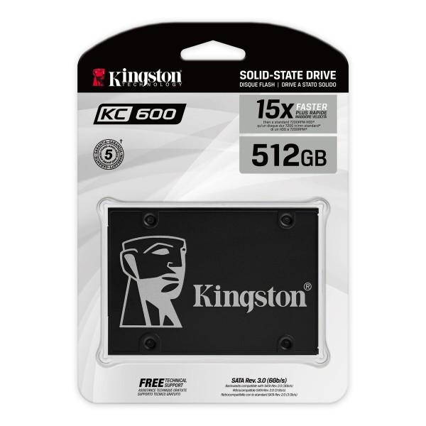 Накопичувач SSD Kingston KC600 512GB 2.5" SATAIII (SKC600/512G)