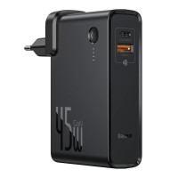 Зарядний пристрій Baseus Power Station（GaN）2 in1 Q.C. Power bank & Charger C+U 10000mAh 45W Black (PPNLD-C01)