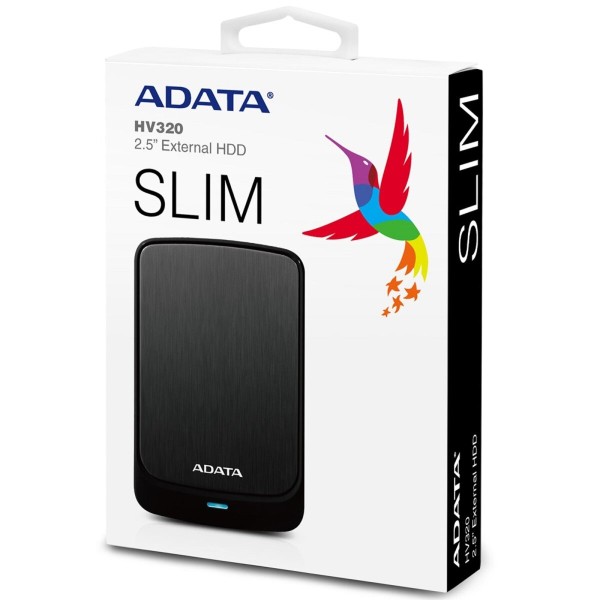 Зовнішній жорсткий диск PHD External 2.5'' ADATA USB 3.2 Gen. 1 HV320 1TB Slim Black (AHV320-1TU31-CBK)