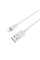 Кабель BOROFONE BX14 USB to iP 2.4A, 1m, PVC, TPE connectors, White (BX14L1W)