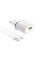 Мережевий зарядний пристрій BOROFONE BA36A High speed single port QC3.0 charger set 18W(Micro) White (BA36AMW)