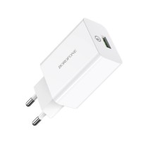 Мережевий зарядний пристрій BOROFONE BA21A Long journey single port QC3.0 charger 18W White (BA21AW)