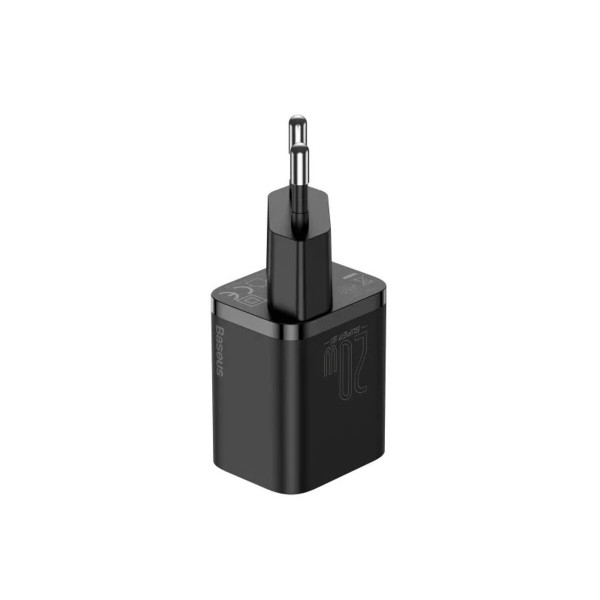 Мережевий зарядний пристрій Baseus Super Si 1C 20W With Simple Wisdom Data Cable Type-C/iP 1m Black (TZCCSUP-B01)