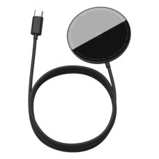 Бездротовий зарядний пристрій Baseus Simple Mini Magnetic Wireless Charger For IPwith Type-C Cable Black (WXJK-F01)