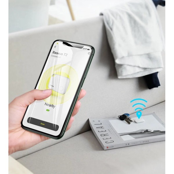 Трекер Baseus Intelligent T2 ropetype anti-loss device White (ZLFDQT2-02)