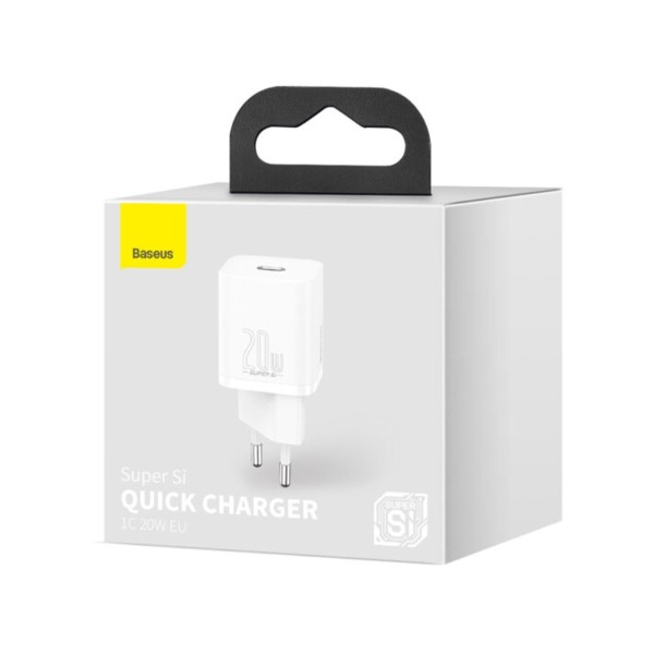 Мережевий зарядний пристрій Baseus Super Si Quick Charger 1C 20W EU White (CCSUP-B02)