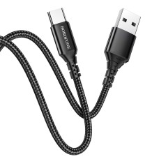 Кабель BOROFONE BX54 Ultra bright Type-C 1m 2.4A Black (BX54CB)
