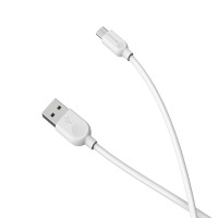 Кабель BOROFONE BX14 USB to Micro 2.4A, 3m, PVC, TPE connectors, White (BX14M3W)