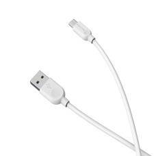 Кабель BOROFONE BX14 USB to Micro 2.4A, 3m, PVC, TPE connectors, White (BX14M3W)