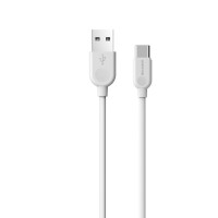 Кабель BOROFONE BX14 USB to Type-C 2.4A, 3m, PVC, TPE connectors, White (BX14C3W)