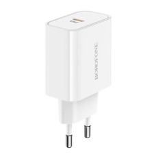 Мережевий зарядний пристрій BOROFONE BA57A Easy Speed single port PD20W charger White (BA57AW)