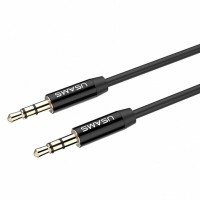 Аудіокабель Usams YP-01 Aux Audio Cable 1m Black (YP101)