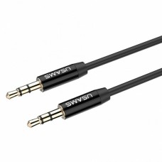 Аудіокабель Usams YP-01 Aux Audio Cable 1m Black (YP101)
