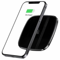 Бездротовий зарядний пристрій Usams CD154 Zinc Alloy Ultra-thin Fast Wireless Charger 15W Black (CD154CDX01)