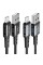 Кабель ACEFAST C1-02 USB to iP 2.4A, 1.2m, nylon, aluminum connectors, Black (AFC1-02B)