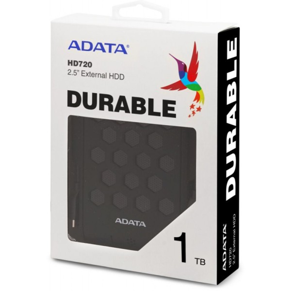 Зовнішній жорсткий диск PHD External 2.5'' ADATA USB 3.1 DashDrive Durable HD720 1TB Black (AHD720-1TU31-CBK)