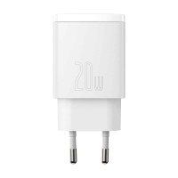 Мережевий зарядний пристрій Baseus Compact Quick Charger U+C 20W EU White (CCXJ-B02)