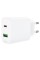 Мережевий зарядний пристрій ACEFAST A25 PD20W (USB-C+USB-A) dual port charger White (AFA25W)