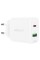 Мережевий зарядний пристрій ACEFAST A25 PD20W (USB-C+USB-A) dual port charger White (AFA25W)