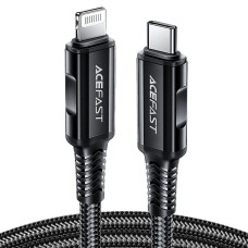 Кабель ACEFAST C4-01 Type-C to iP 3A, 30W, 1.8m, nylon, zinc connectors, Black (AFC4-01B)