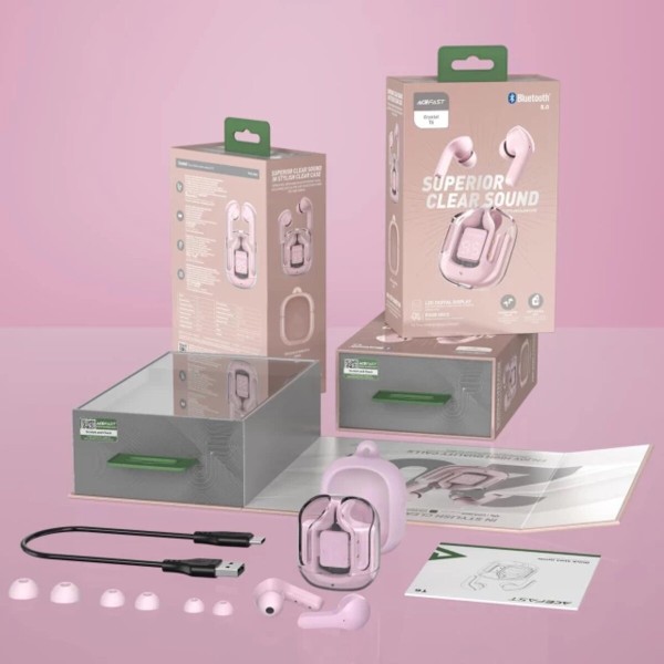 Бездротові навушники ACEFAST T6 True wireless stereo headset Pink Lotus (AFT6PL)