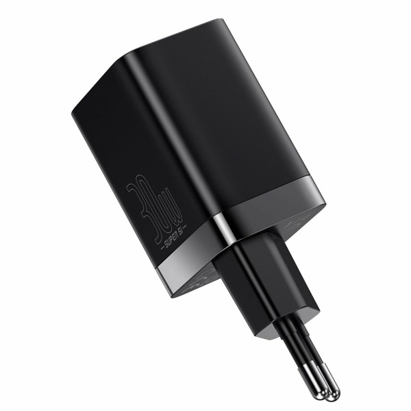 Мережевий зарядний пристрій Baseus Super Si Pro Quick Charger C+U 30W EU Black (CCSUPP-E01)