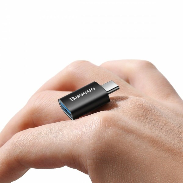 Адаптер Baseus Ingenuity Series Mini OTG Adaptor Type-C to USB-A 3.1 Black (ZJJQ000001)