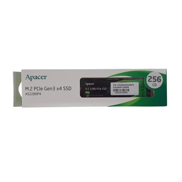 Накопичувач SSD M.2 Apacer AS2280P4 256GB 2280 PCIe 3.0x4 NVMe 3D TLC Read/Write: 2100/1300 MB/sec (AP256GAS2280P4-1)