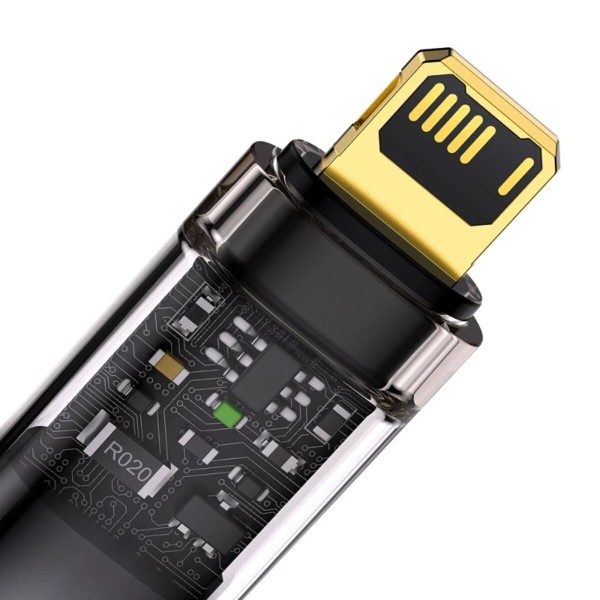 Кабель Baseus Explorer Series Auto Power-Off Fast Charging Data Cable USB to IP 2.4A 2m Black (CATS000501)