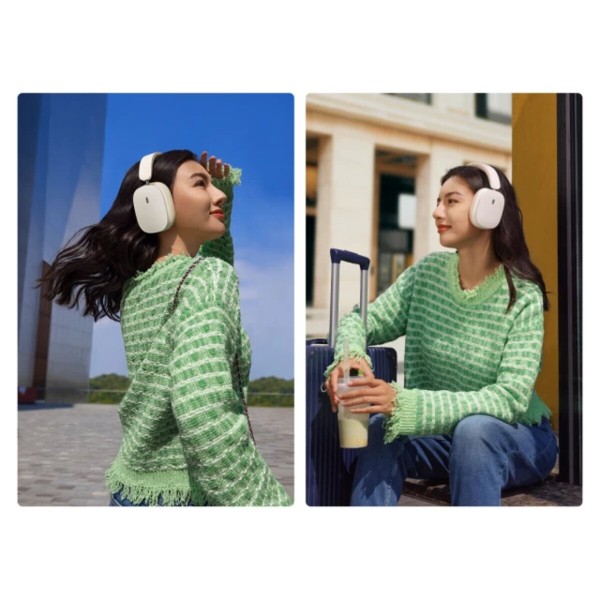 Бездротові навушники Baseus Bowie H1 Noise-Cancelling Wireless Headphones Rice White (NGTW230002)