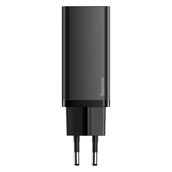 Мережевий зарядний пристрій Baseus GaN2 Lite Quick Charger C+U 65W EU Black (CCGAN2L-B01)