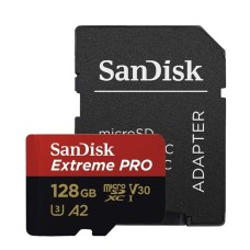 Карта пам'яті microSDXC (UHS-1 U3) SanDisk Extreme Pro A2 128Gb class 10 V30 (R200MB/s,W90MB/s) (adapter) (SDSQXCD-128G-GN6MA)